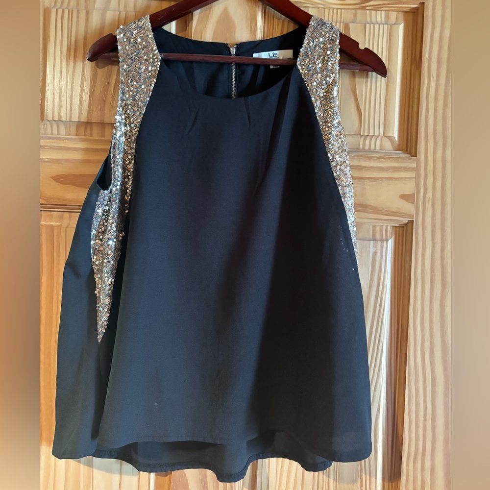 Black/Gold night out tank